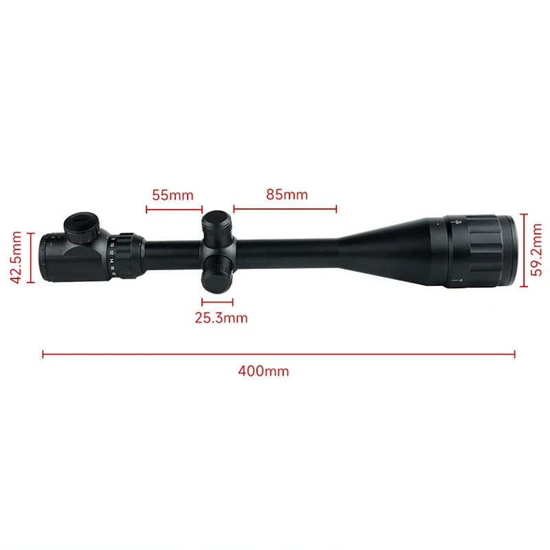 Imagem -05 - Riflescope de Caça Ajustável 624x50aoe Luz de Ponto Vermelha e Verde Escopo Tático Retículo Rifle Óptico Visão Sniper Airsoft Pistola de ar