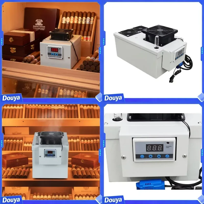YOTREE Custom Water Tank Cigar Humidifier Electric Evaporative Cabinet Manual Humidity Control 10L Metal for Hotel