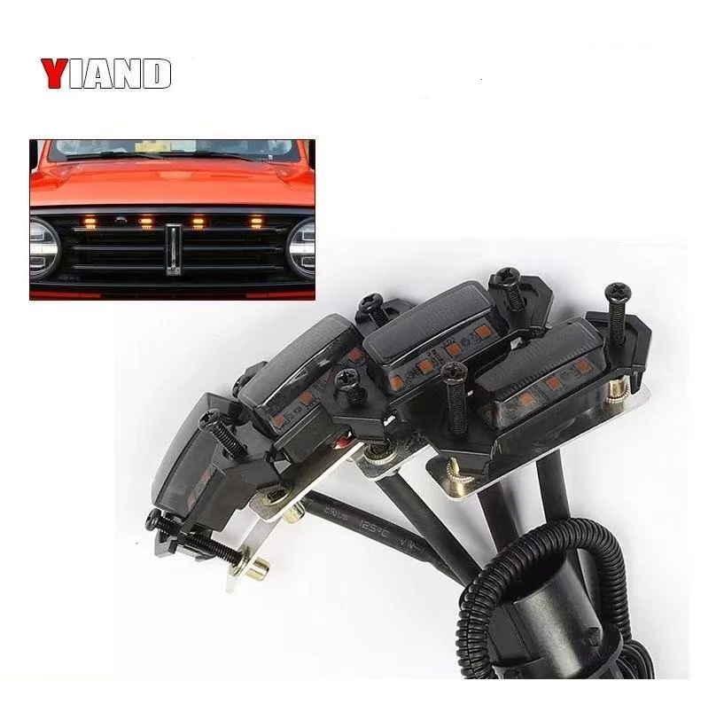Feux de calandre avant à LED, feux de jour cachés, lampe de calandre jaune, accessoires tout-terrain pour GWM Tank 300 2020-2026