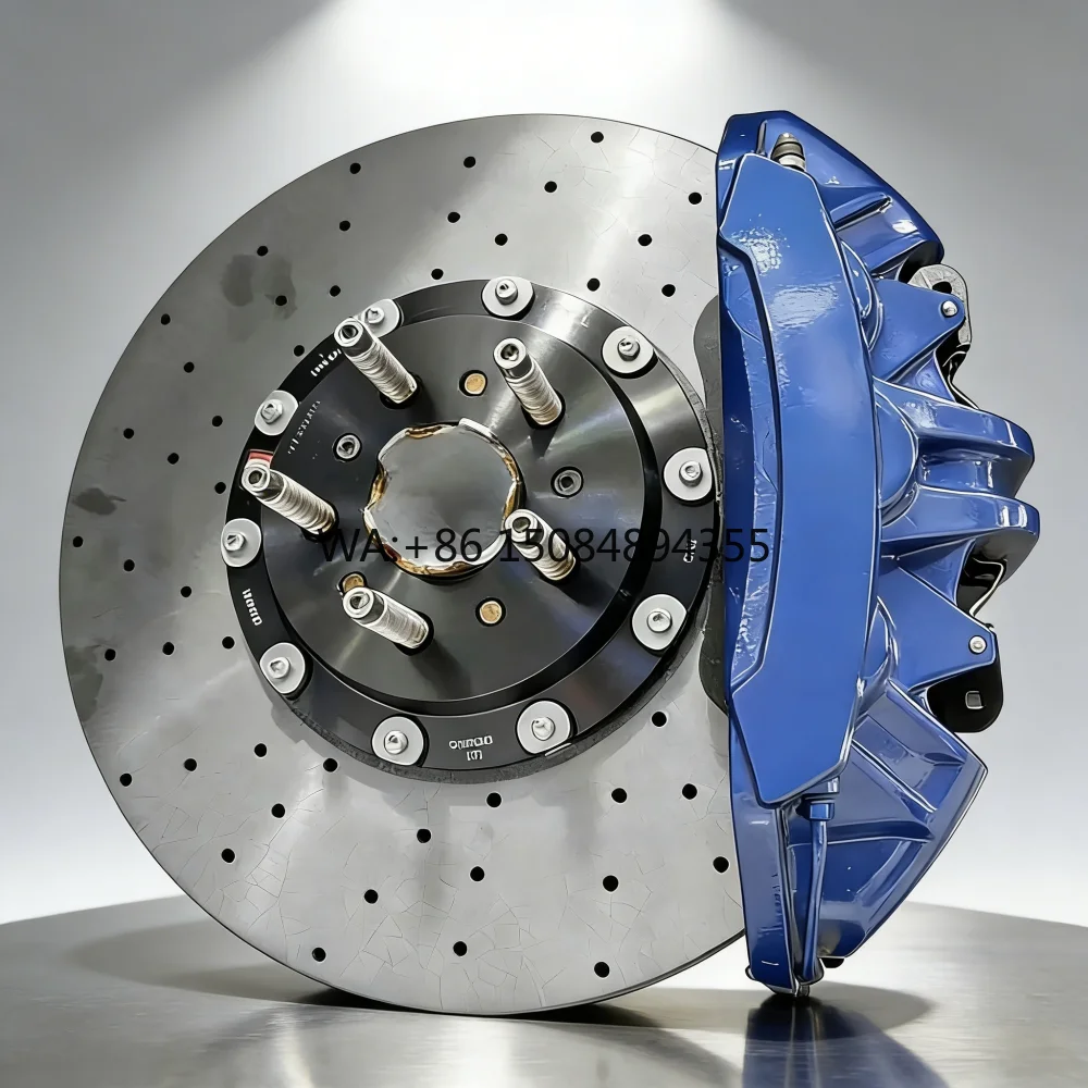 

Front 6 Pot & Rear 4 Pot Brake Calipers, 380mm Fish Hone Disc, High Performance Brake Upgrade for Auto Modification