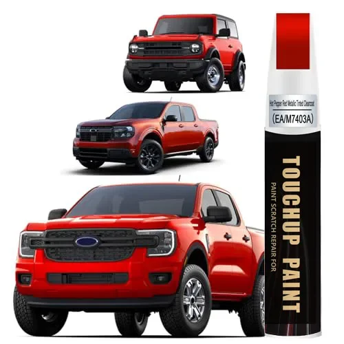 EA/M7403A Hot Pepper Red Metallic Tinted Clearcoat Touch Up Paint for Ford, Car Paint Pen Scratch Repair