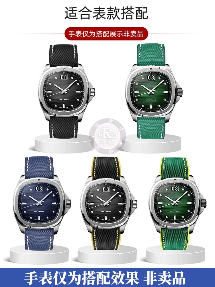 Ремешок для часов с механизмом погружения для MIDO TV M049.526 нейлоновый силиконовый ремешок для часов 22 мм мужской черный, синий, зеленый, красный, защищенный от пота браслет