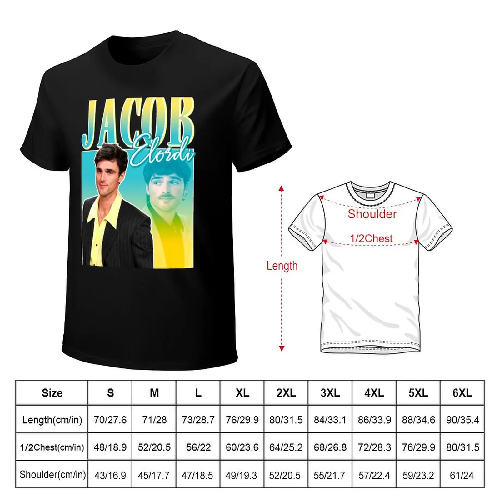 Jacob Elordi Y2K Vintage Saltburn T-Shirt man t shirts graphic T-Shirt