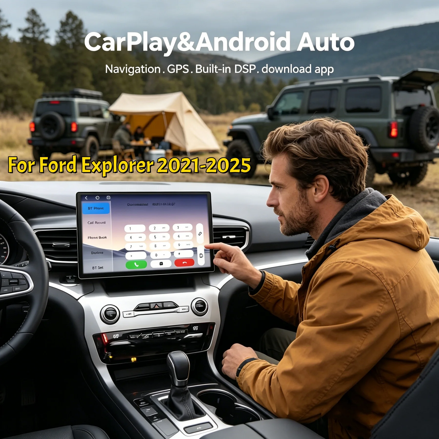 

12.5inch CarPlay Car Radio For Ford Explorer 2021-2025 Autoradio GPS Player Multimedia Video Player Head Unit Android Car Screen