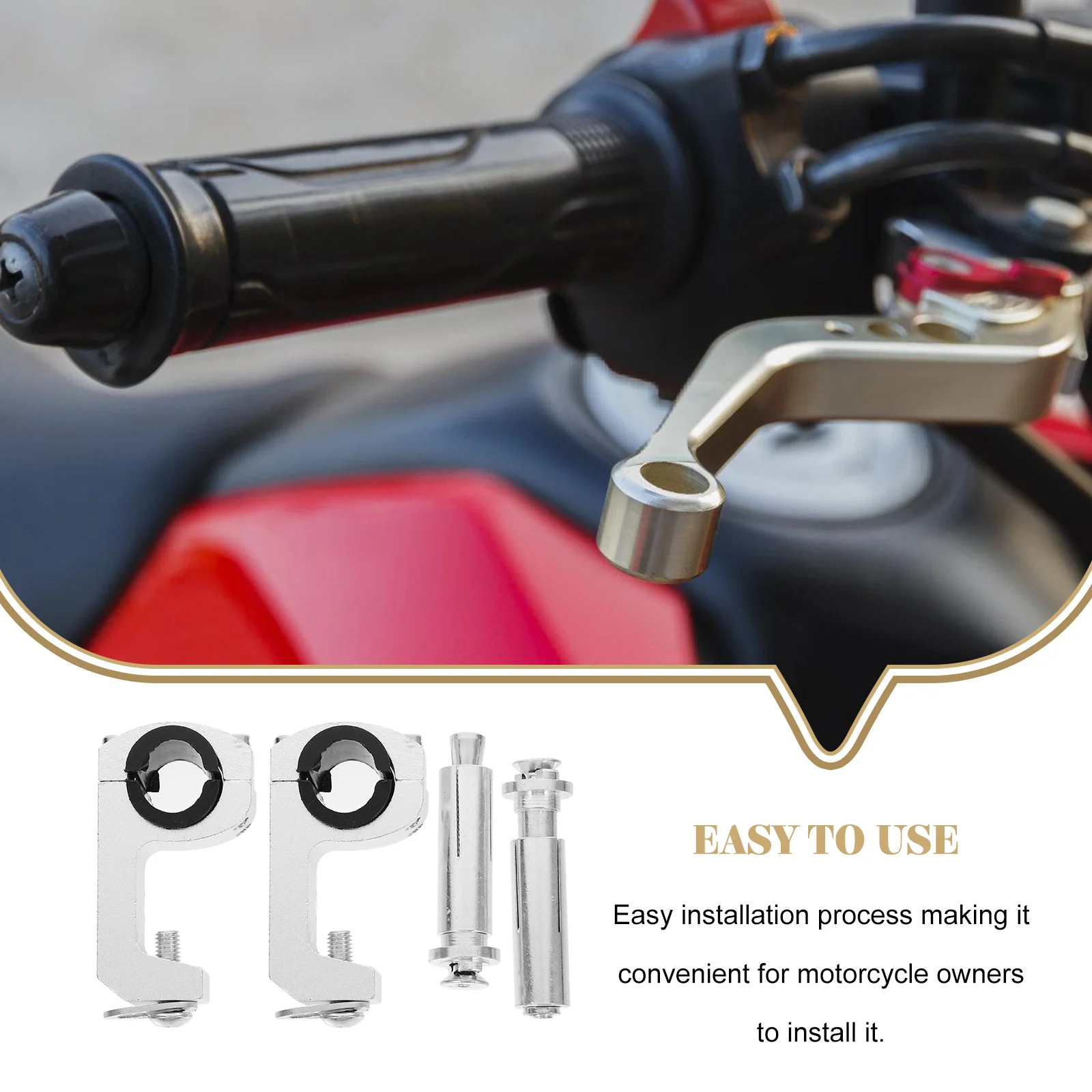 

2Pcs Motorcycle Handguard Bracket Replacement Retrofit Clamp Brackets for 22 28mm Handlebar Secure Hand Guard Parts