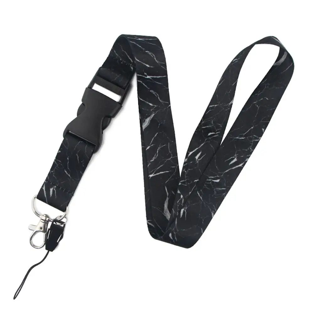 Hang Rope Key Ring Holder Name Tag Holder ID Badge Holder Neck Straps Phone Hang Rope Phone Lanyard Strap Marbling Lanyard