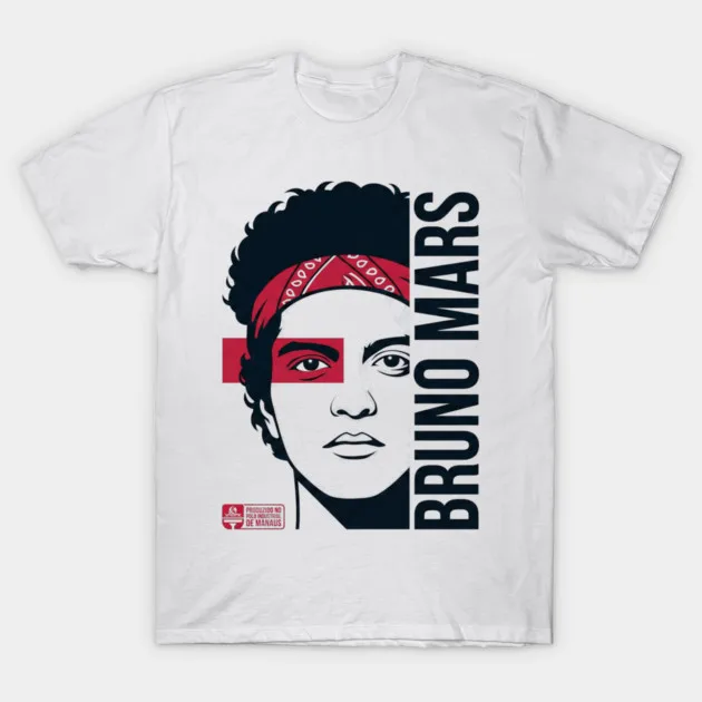 Singer Bruno Mars - Graphic Women Men's T-Shirt Unisex O-Neck Cotton Short Sleeve Y2k Oversized Popular Fashion Vintage Tee