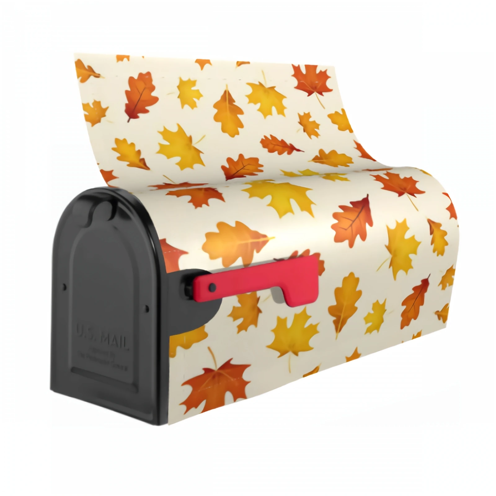 Maple Leaf Mailbox Covers Magnetic 21x18 Inch Spring Summer Fall Leaf Mailbox Wraps Post Letter Box Covers for Garden Yard Decor