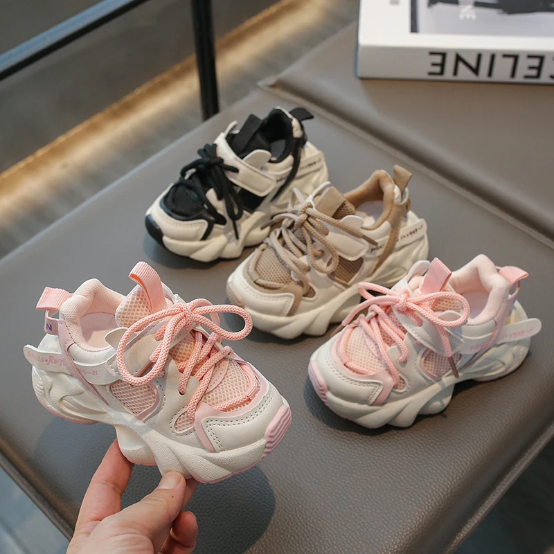 Kinder-Sneaker mit Dicker Sohle, Weiche Laufschuhe für Kinder, Modische Atmungsaktive Mesh-Sportschuhe 2026, Brandneue Jungen- und Mädchen-Freizeitschuhe, Rutschfest – Detail 4