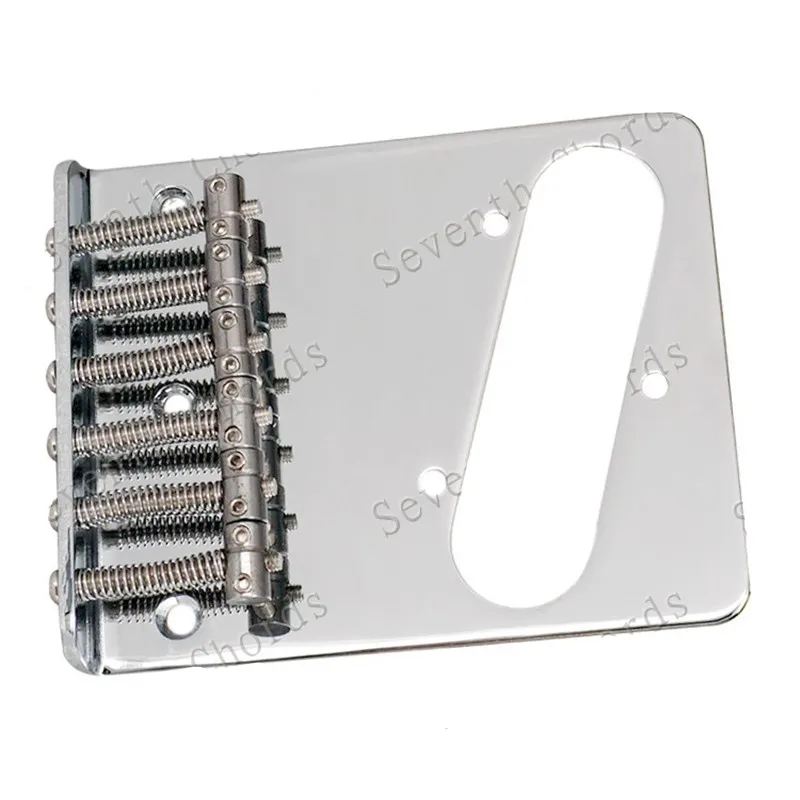 Ein Satz schwarzer, silberfarbener Top-Load-Sattel-Hardtail-Saitenbrücken für E-Gitarren-Musikinstrumentenzubehör – Detail 5