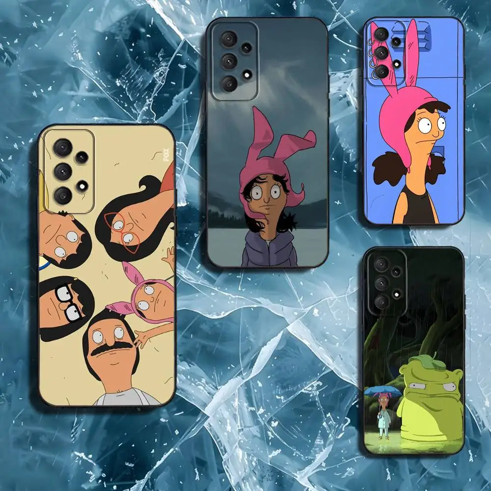 

C-Cartoon Bobs B-Burgers Phone Case For Samsung Galaxy A13,A21s,A22,A31,A32,A52,A53,A71,A80,Soft Black Shell
