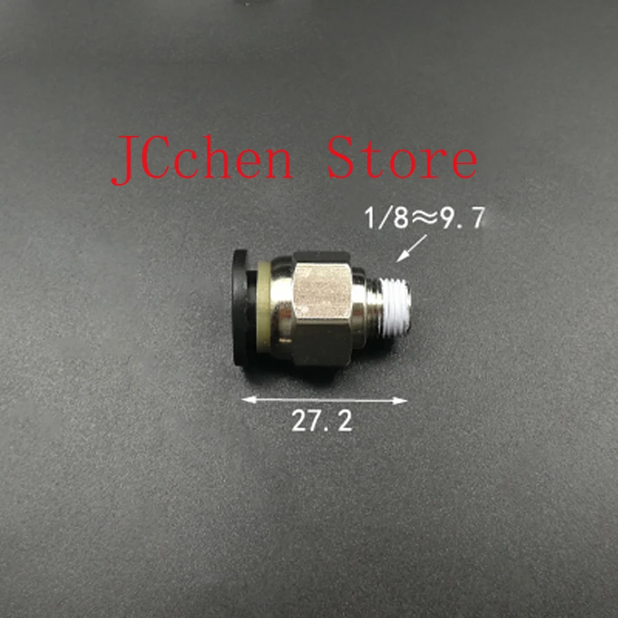 DN6 1/8" BSP Male x 10mm Hose Black Cap Brass Push In to Connect One Touch Fitting Pneumatic Air