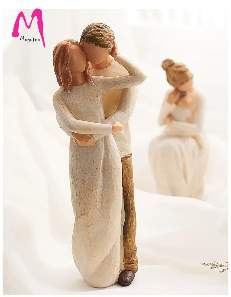 [MGT] Stile nordico amore famiglia figura in resina figurine ornamenti famiglia felice tempo decorazione della casa arredamento artigianale