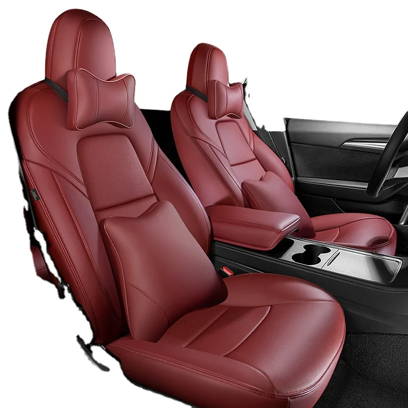 Speciale Cuscino Per Seggiolino Auto Per Tesla Model3 Modely Custodia Completa Coprisedile Speciale In Pelle Esportazioni Transfrontaliere-image