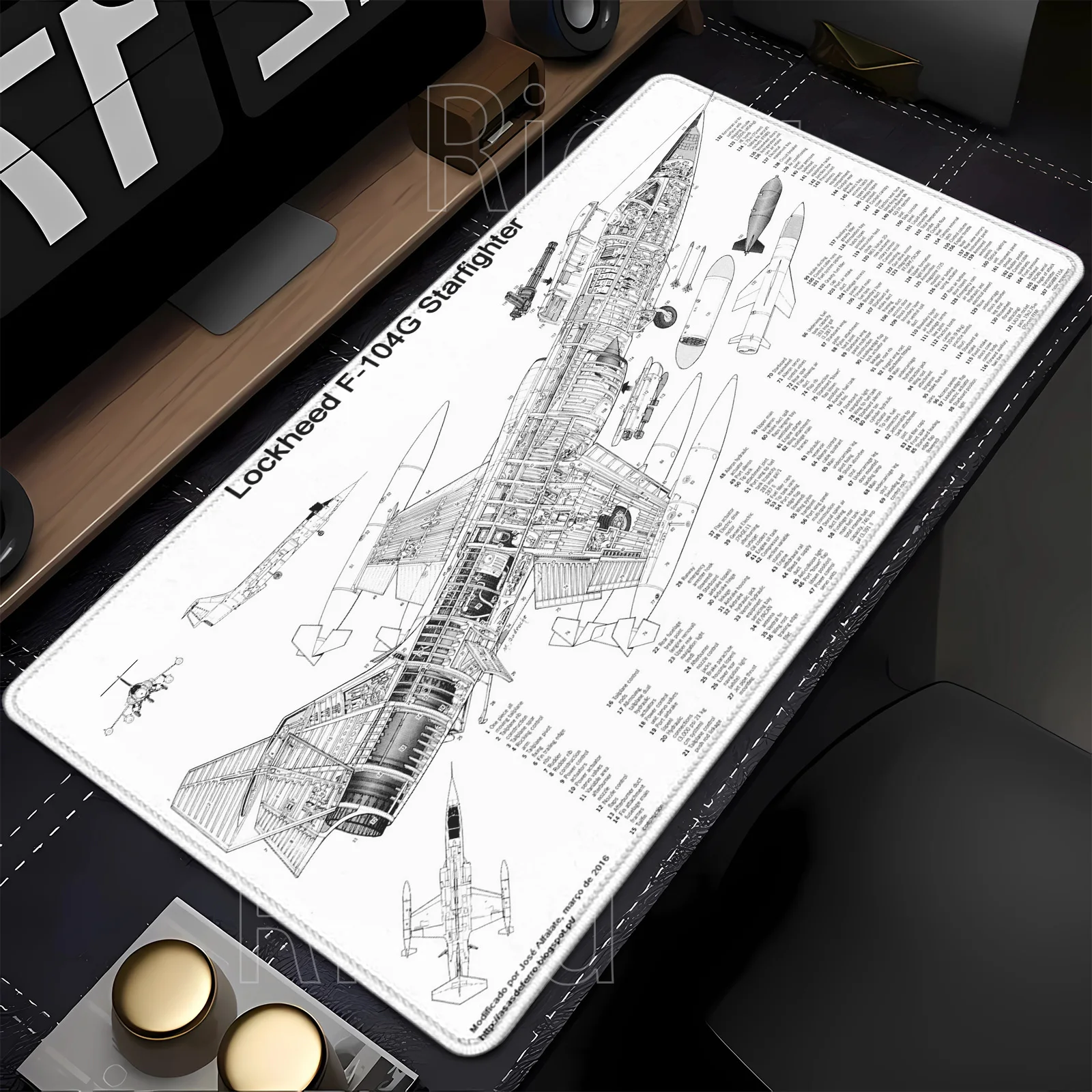 Airplane Drawing Black And White Gaming Mouse Pad HD print Mousepad Office accessories Rubber Laptop overlock keyboard Desk Mat