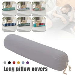 Cylindrical Pillow Case Long Pillow Cover Summer Thin Comfortable Pillow Case Neck Bolster Headrest Cushion Cover