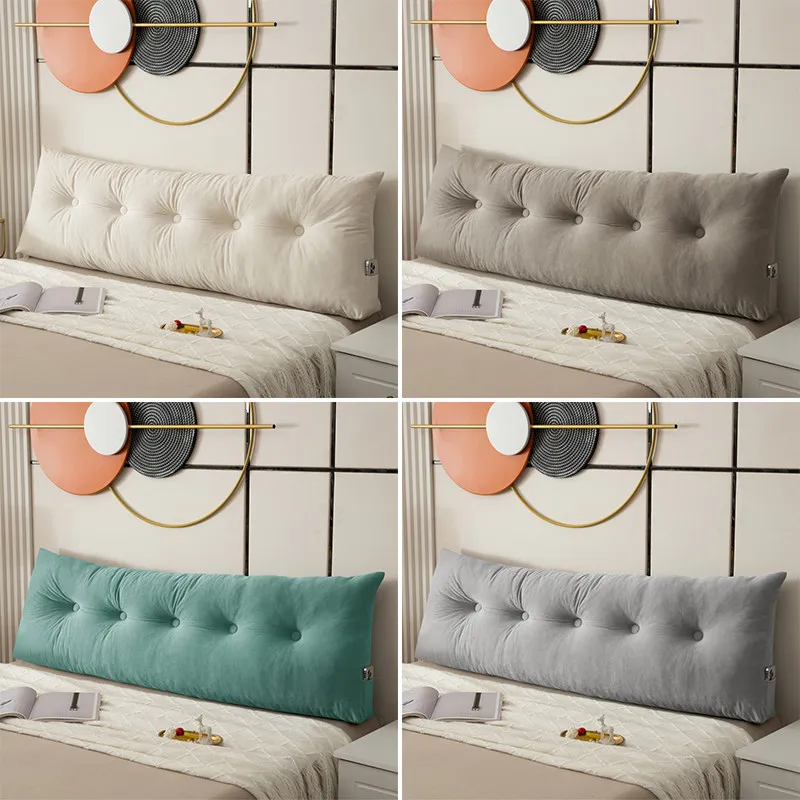 

Triangular bedside cushion 2025 new large backrest bed tatami soft bag integrated pillow removable and washable