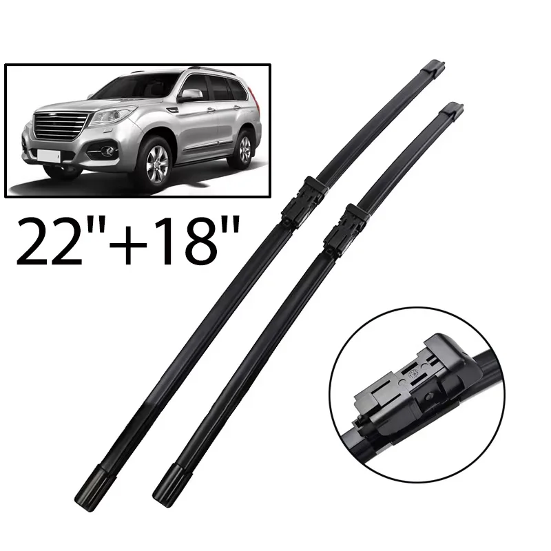 

Wiper LHD Front Wiper Blades For Great Wall Haval H9 2015 - 2021 Windshield Windscreen Window Car Rain Brushes 22''+18''