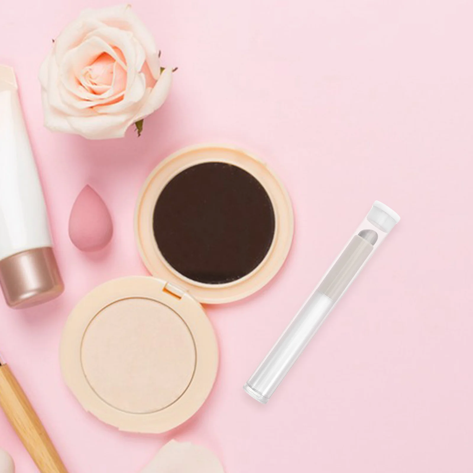 Pequeño cepillo de labios de silicona de cabeza redonda portátil lápiz labial preciso brillo bálsamo máscara corrector aplicador cepillo de maquillaje