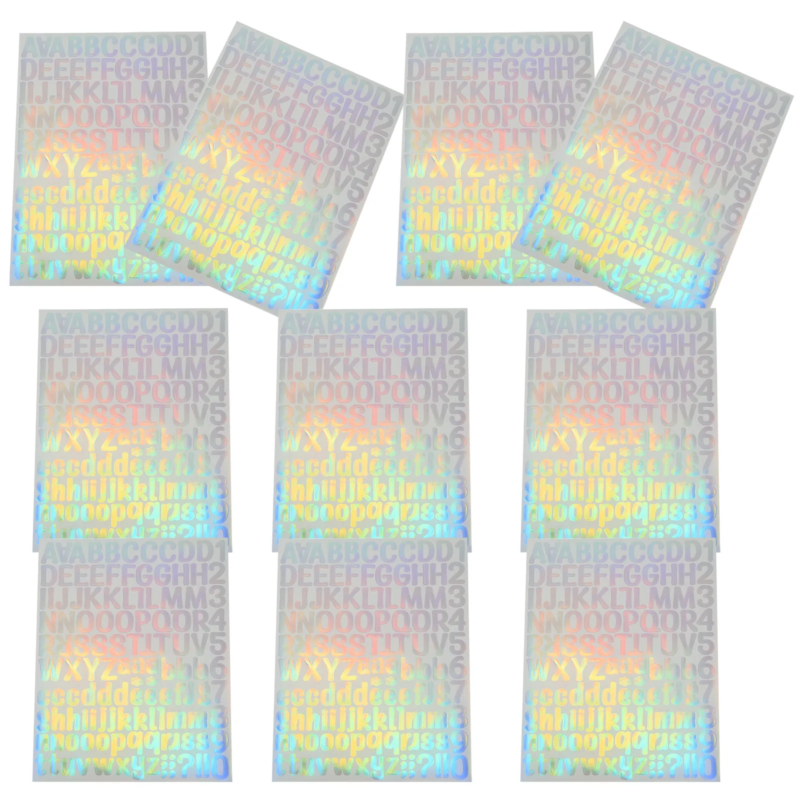 

10 листов виниловых наклеек с алфавитом, съемные, без следов, блестящие, с буквами и цифрами, для использования внутри и снаружи помещений, для рукоделия и DIY-проектов