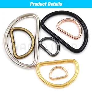 Verstellbares Metall-D-Ringschnalle-Verschluss, Gurtbeutelbeutel, Kettenkettenschnallen, DIY-Zubehör, 20-1000pcs 10 Hauptverkaufsschnalle für Rucksack - №5