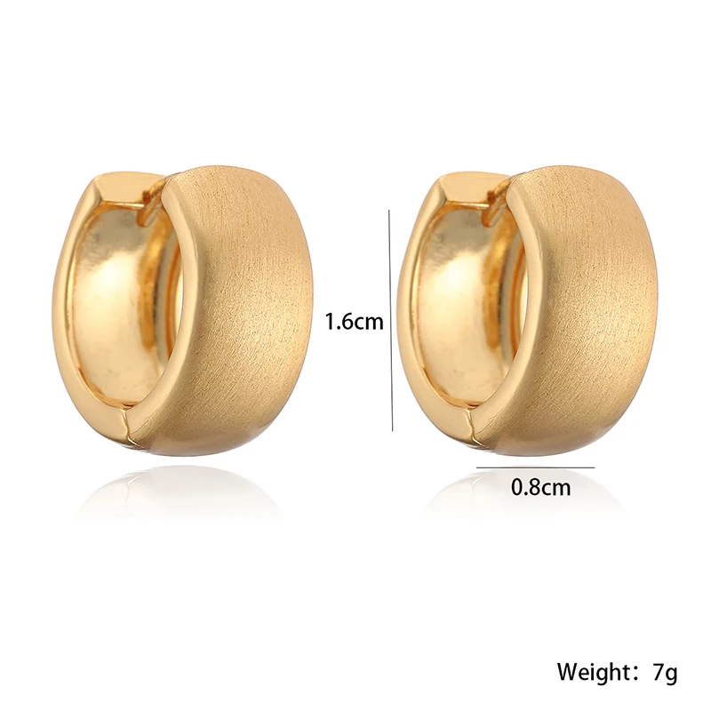 GANPUP Kreative Runde Mattierte Creolen für Damen, Modischer Neuer Ohrschmuck, Accessoire, Geschenk für Partys – Detail 1