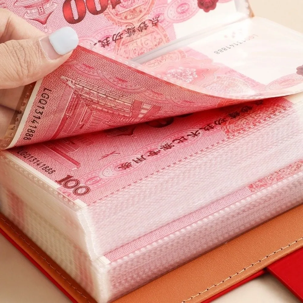 Cartoon Capybara Saving Money Binder PU Leather 100 Sheets Planner Organizer Savings Handbook with Password Lock Account Book