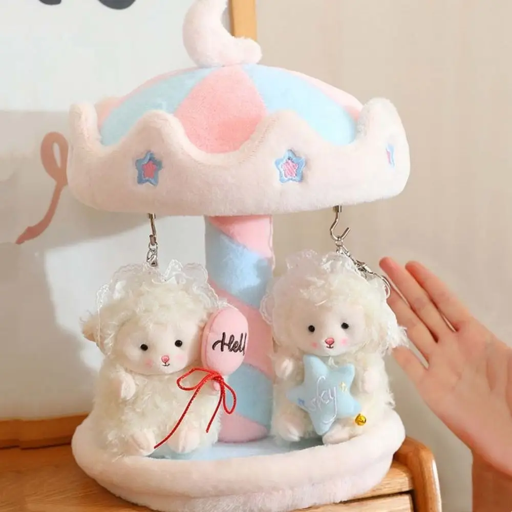 With Hooks Carousel Display Rack Manual Rotation Collection Pendant Doll Storage Rack Stuffed Toy 35cm Plush Doll Display Rack
