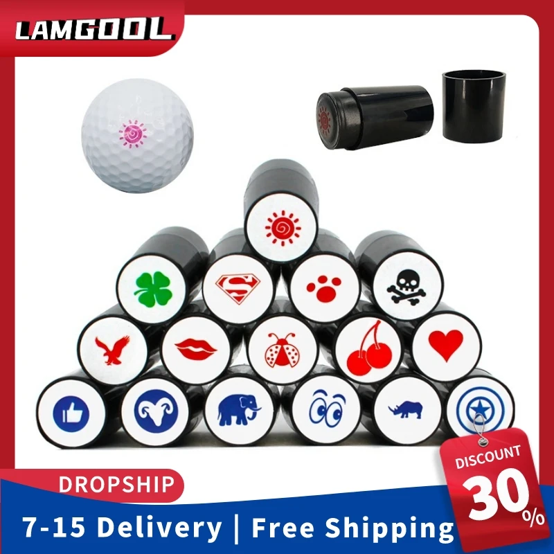 New Golf Ball Stamper Stamp Marker Impression Seal Quick-dry Plastic Multicolors Golf adis Accessories Symbol For Golfer Gift