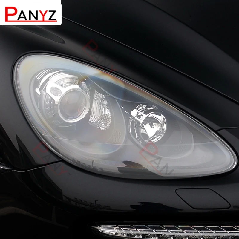 Película protectora de TPU para faros de coche, tinte negro ahumado, pegatinas TurboTint Wrap vinilo para Porsche Cayenne 958 2011-presente GTS