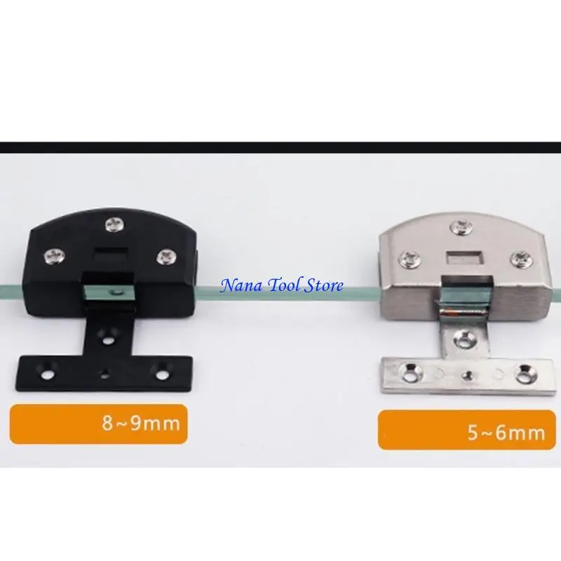 31GJ Cabinet Glass Door Hinge Frameless Shower Door Hinge with Screws & Rubber Gasket