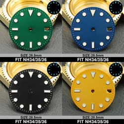 28.5MM Diameter Single Calendar Sterile Watch Dial Modified Dials for NH35/NH36 Movement Accessories Watch Parts For Wristwatch