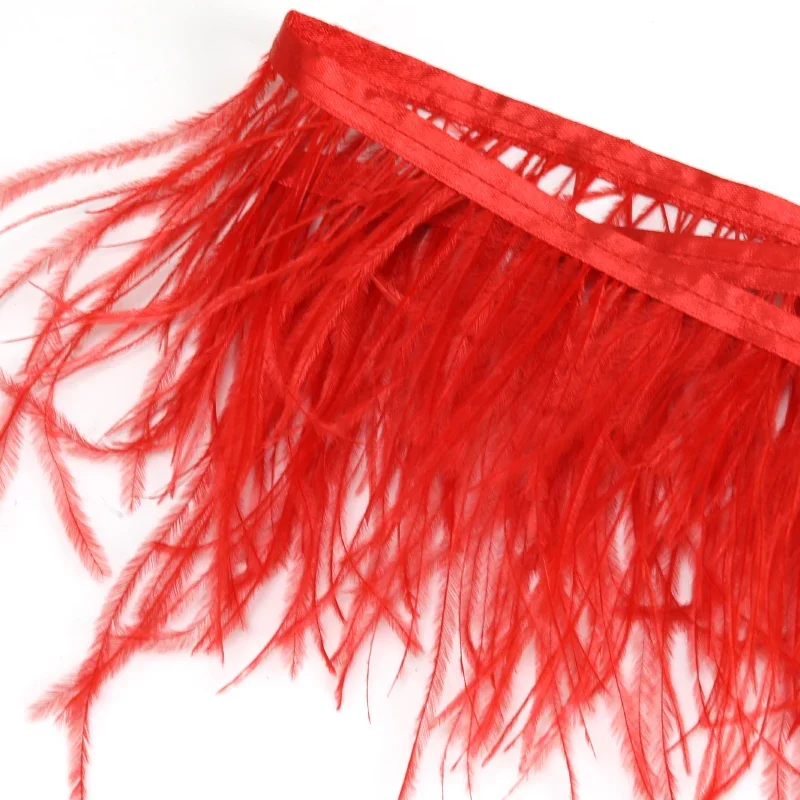 الريش الأحمر أوزة الديك بلوماس DIY بها بنفسك الحرف اليدوية مجوهرات غطاء الرأس الديكور الزفاف التطريز الاكسسوارات الحرف اليدوية #3