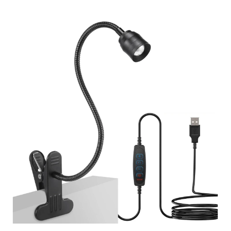 

LED Reading Lights USB Three Color Dimming Clamp Book Light Flexible Gooseneck Read Night Light Studing Reading Lamp