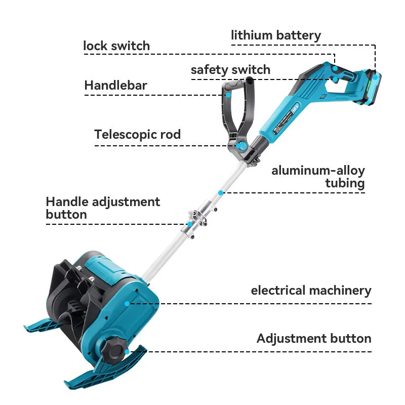 Customizable Home Use Cordless Electric Snow Shovel Battery Operated  Plow Efficient Snow Removal Machines