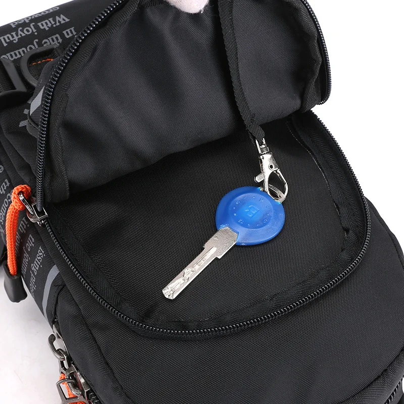 Mochila cruzada para hombre y mujer, bolso de hombro pequeño para el pecho, viaje, senderismo, mochila de día, bolso multifuncional azul para exteriores