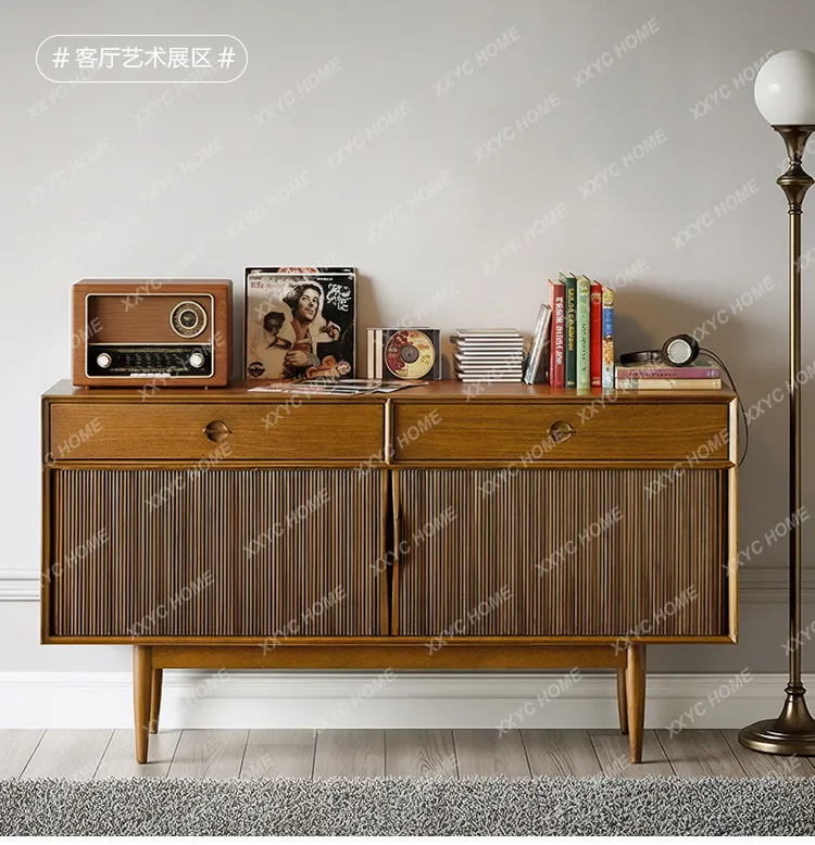 Vintage Sideboard Buffet Cabinet Storage Credenza Mid Century Modern Entryway Table for Living Room Dining Room