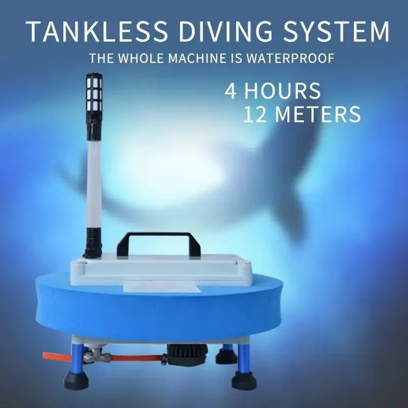 Tankless sistem selam Scuba portabel, perangkat pernapasan bawah Air teman Snorkeling dapat diisi ulang 4/6 jam