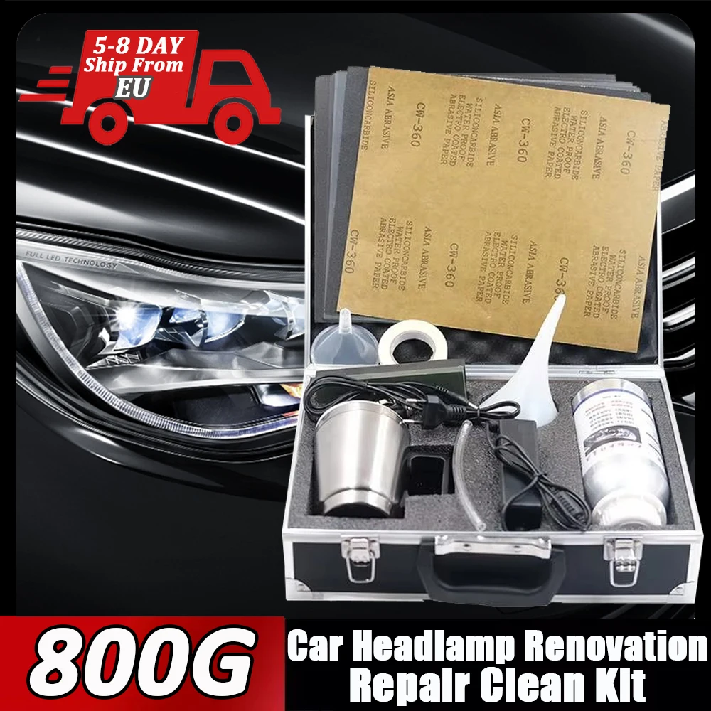 Kit de polissage chimique pour phares de voiture, liquide de réparation polymère, dissolvant de rayures, Kit de restauration des phares de voiture