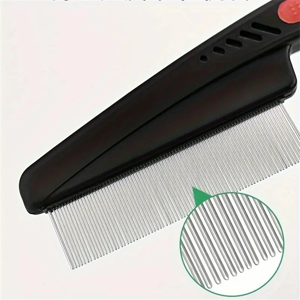 Stainless Steel Fine Tooth Comb Tweezers Comb Lice Comb Dandruff Comb Professional Head Lice Nit Removal Hair Comb