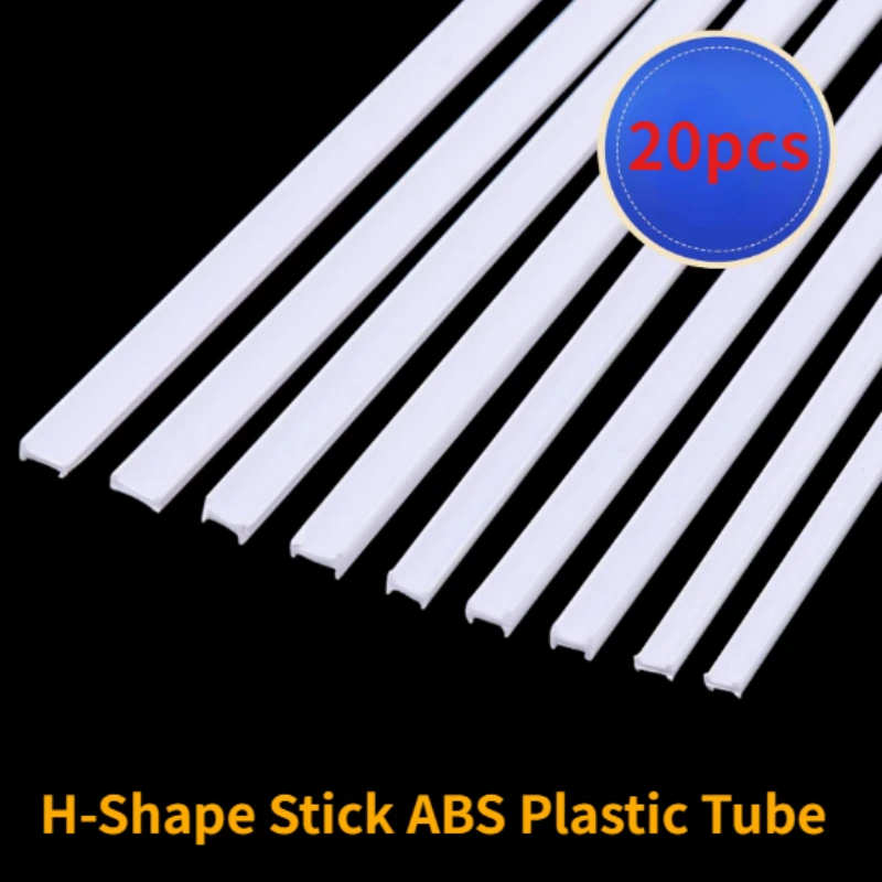 20pcs H-Shape Stick ABS Plastic Tube for Model Building Kits Architecture Material Construction Set Modeling Craft Stick