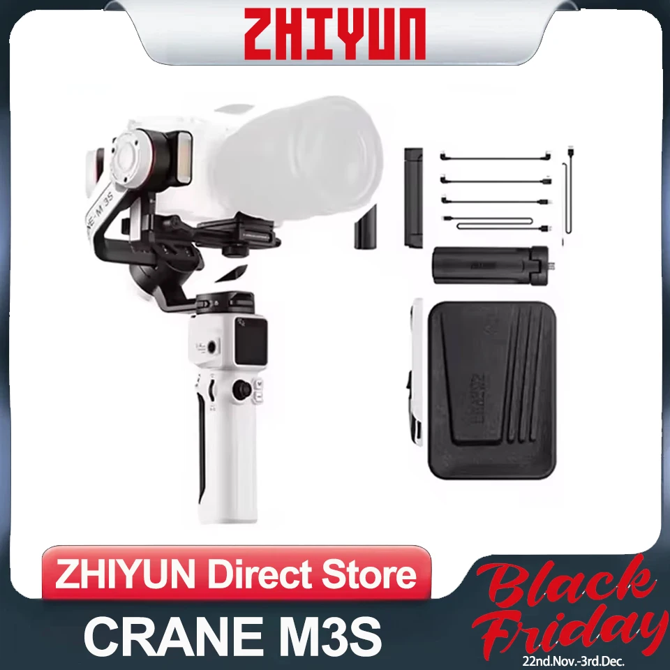 ZHIYUN CRANE M3S стабилизатор подвеса для камеры, ручной быстросъемный стабилизатор для беззеркальных камер, телефона для Sony ZVE 10 Canon iPhone 14