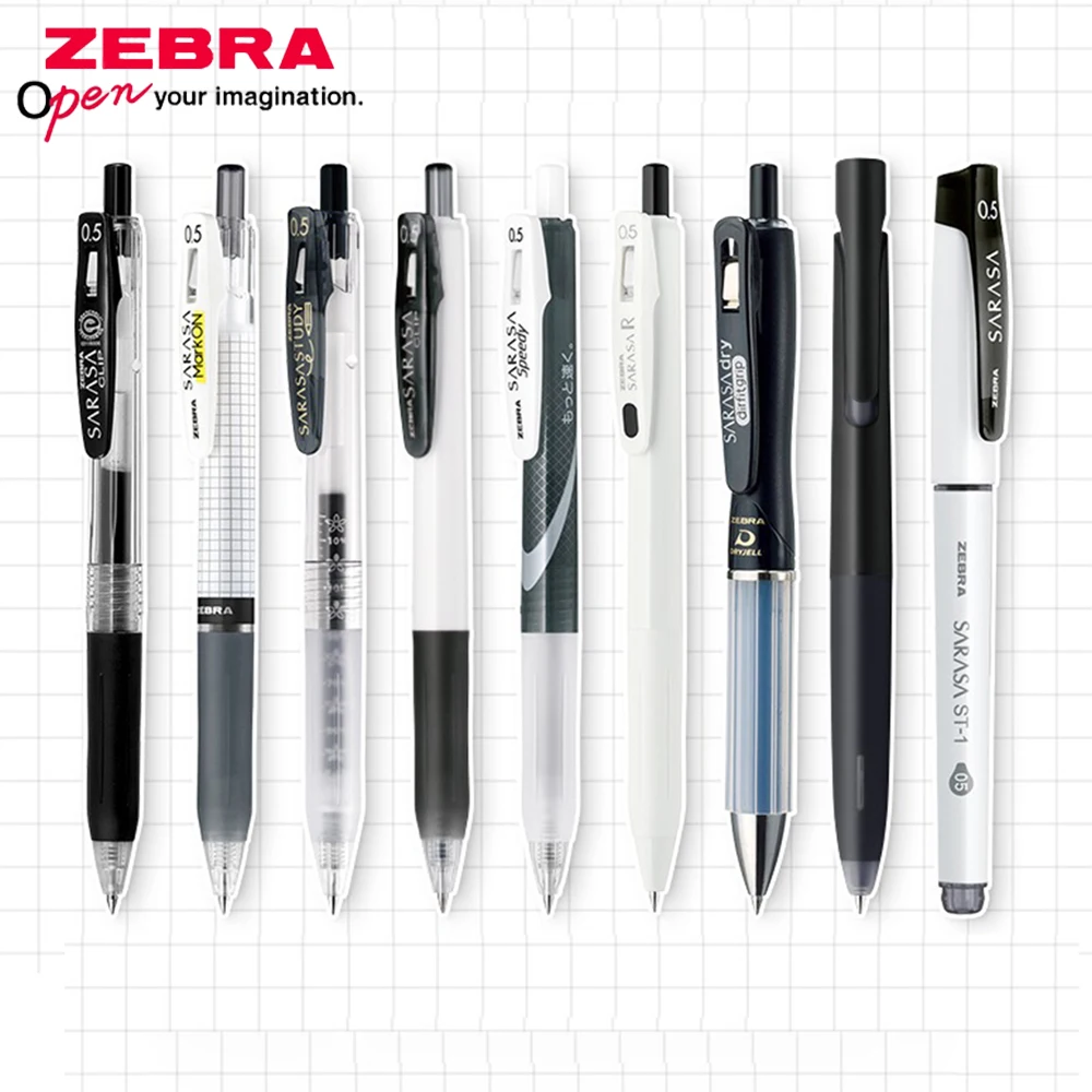 

5 шт. гелевые ручки ZEBRA, полная серия, костюм 0,5 мм, JJ15/JJ77, шариковая ручка Sarasa для письма, подпись, экзамен, школьные канцелярские принадлежности