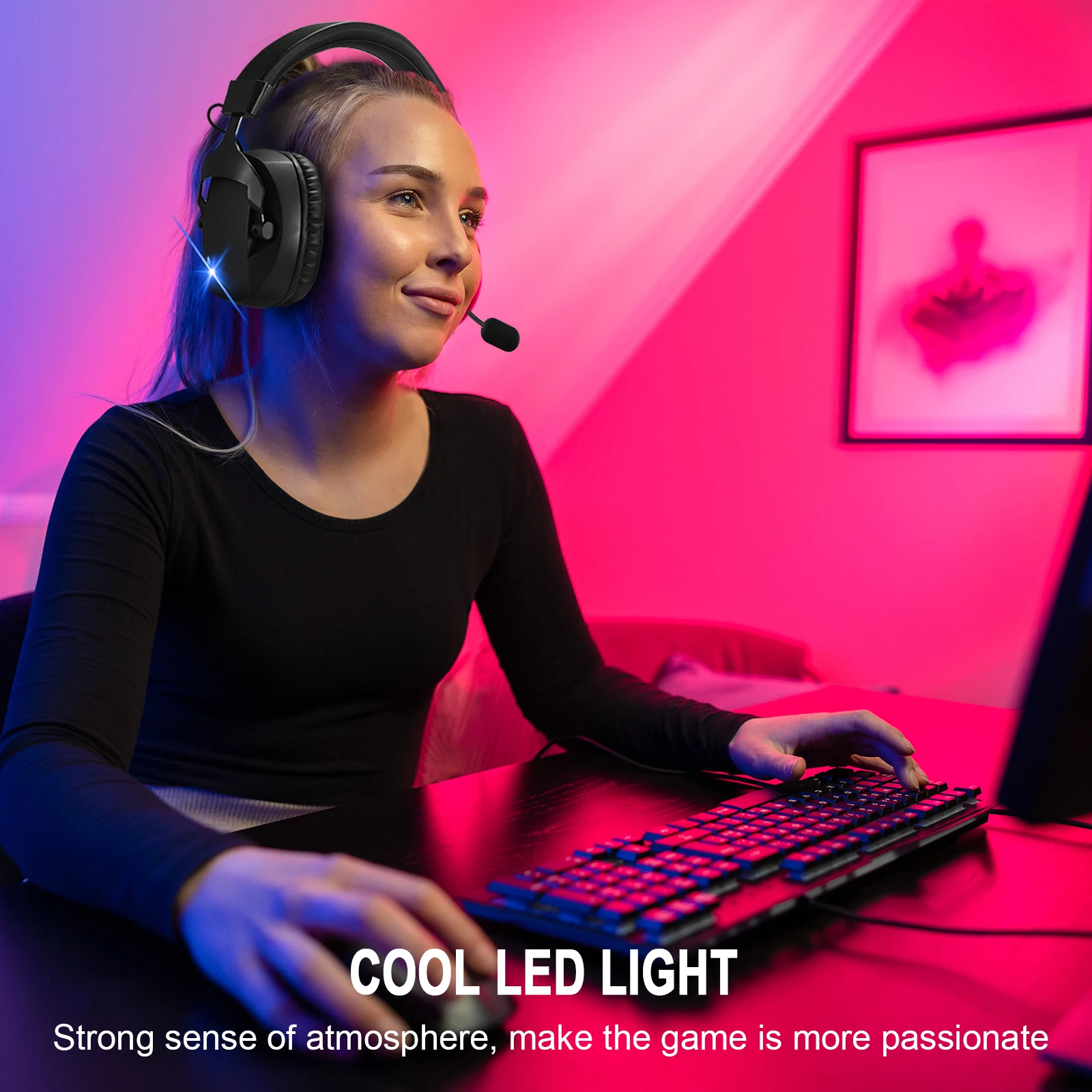 PHONEPACE Gaming Headset Ultra Low Latency Wireless Bluetooth Wired Tri Mode with Detachable Mic for PC PS5 Switch Mobile image 5