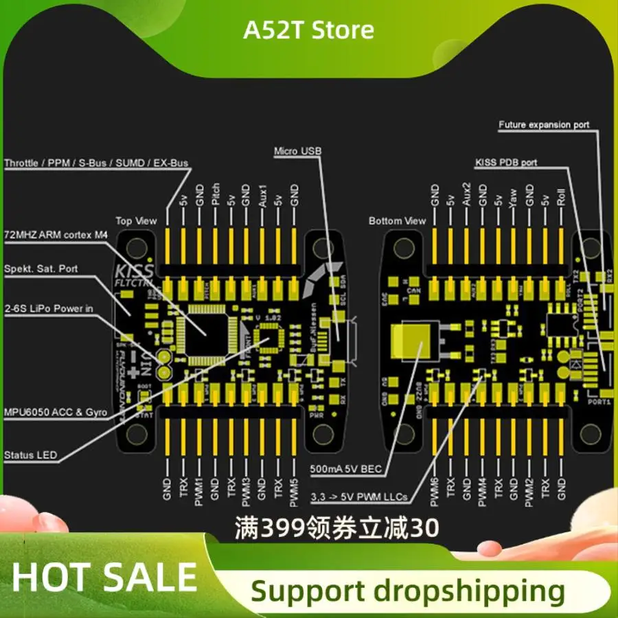 

A52T For KISS FC 32Bit Flight Controller Flight Controller Board For RC Drone For RC Multicopter