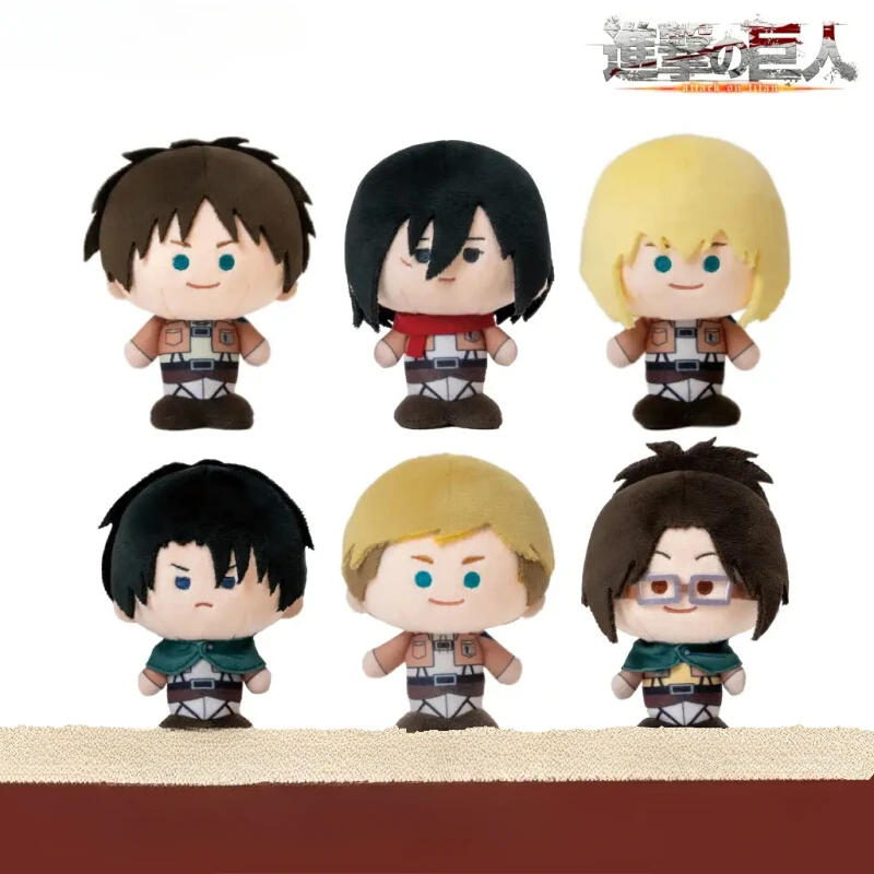 Anime Attack on Levi Ackerman Eren Jaeger Erwin Smith Hange Zoe Cosplay Fluffy Printing Body Maumet Cartoon Puppet Pendant Xmas