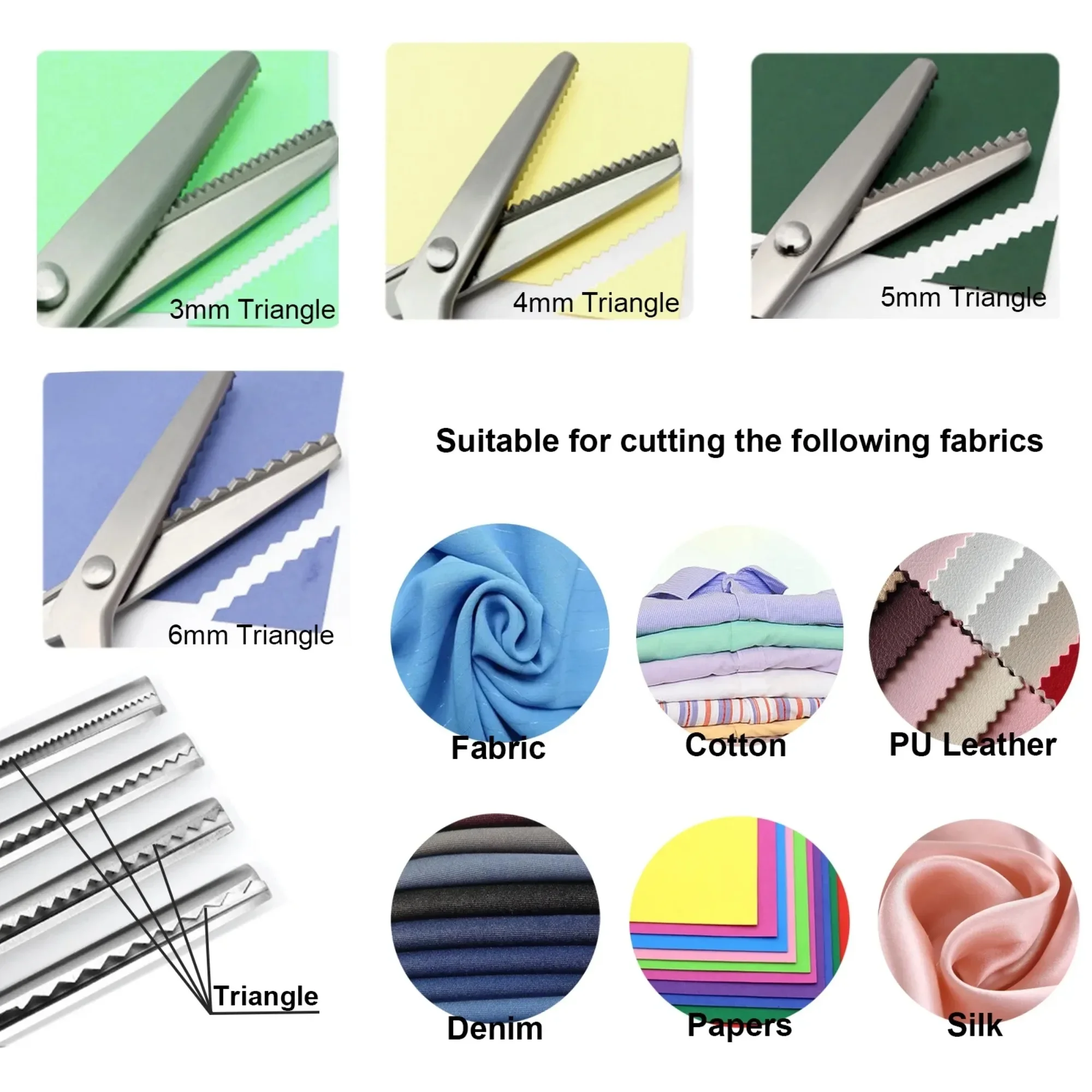 9 Inch Pinking Shears for Fabric, Triangle Zig Zag Scissors, Ergonomic Grips, Ultra-Sharp, Professional Peaking Shears for Sewin