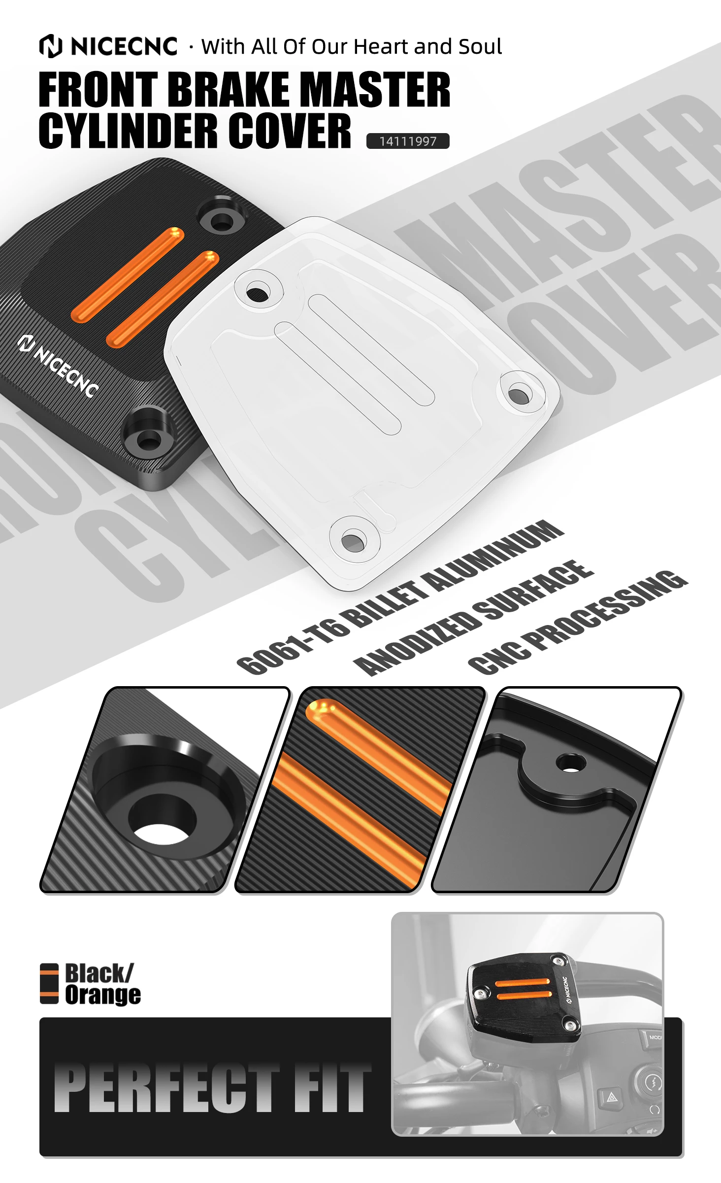 NICECNC Vorderradbremszylinder-Abdeckkappe Lenkergriffe für Harley Sportster S RH1250S 2021-2024 Nightster RH975 /Special – Detail 10