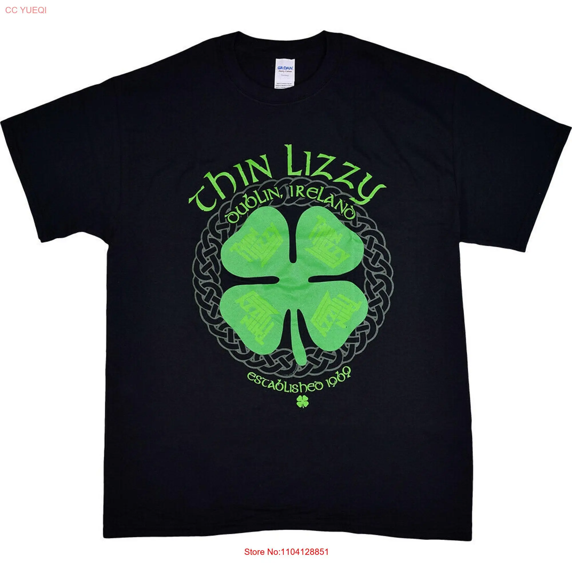 Best Selling Thin Lizzy Dublin Heavy Cotton Men's T Shirt Size Usa long or short sleeves