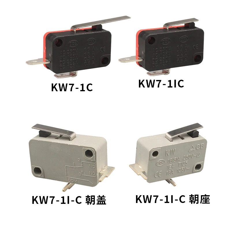 4PCS KW7 5A250V KW7-0-1-1I-2-3-5-9 Micro switch V-151/152/153/154/155/156-1C25/2C25/3C25 Momentary Micro Limit Switch